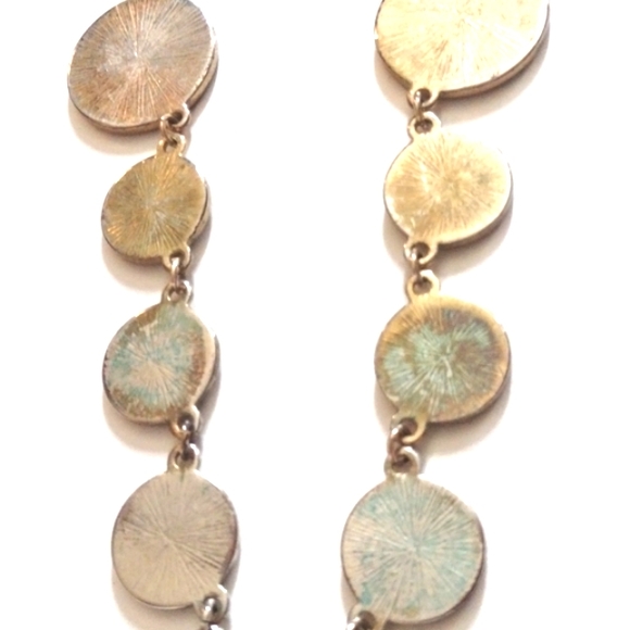 💥CLEARANCE💥CHARMING CHARLIE BLUE CIRCLES CRYSTALS & RHINESTONE 17-20" NECKLACE - Picture 5 of 7